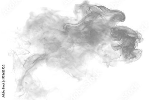 Smooth curling smoke with delicate gradients and flowing motion, ideal for artistic compositions. vector