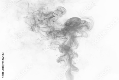 Thin smoke trail with soft highlights and smooth curves, ideal for minimalistic and clean compositions. vector