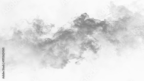 Smooth curling smoke with transparent texture and airy motion, ideal for abstract and artistic visuals. vector