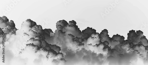 Light smoke swirl with smooth curves and transparent background, suitable for digital overlays and creative projects. vector