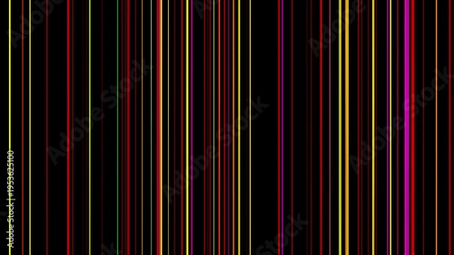 Vertical Colorful Animated Motion Lines Video Background Featuring Glowing Neon Light Streaming Effect for Smooth Looping Motion Backdrop and Overlay Use