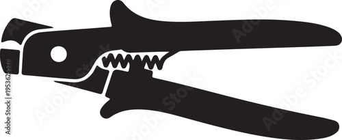 Guillotine Nail Clipper icon in silhouette on white background..