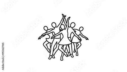 Ballet Dancers Performing Dynamic Movement.