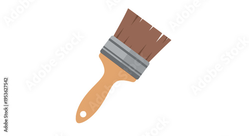 Paint Brush with Wooden Handle.