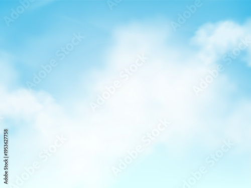 Sky Background,White clouds for Cosmetic Product,Travel buissnes Presentation,Web design banner,Vector Realistic Sky Blue,Cloudy bacdrop poster,card,cover background for Spring,Summer ads promotion