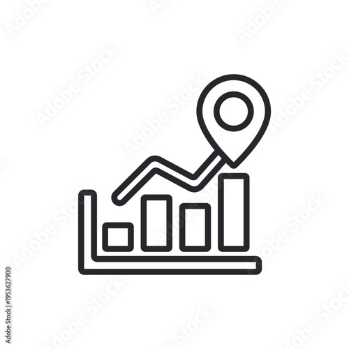 sales forecasting  icons outline and Flat Style,transparent background