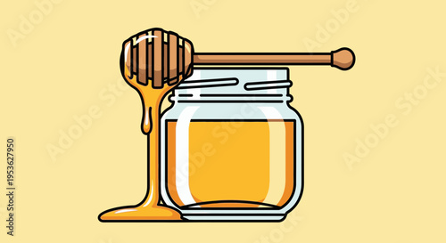 Honey in a glass jar 45.
