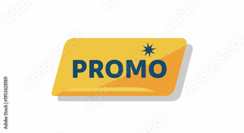 Yellow promo sticker with star.
