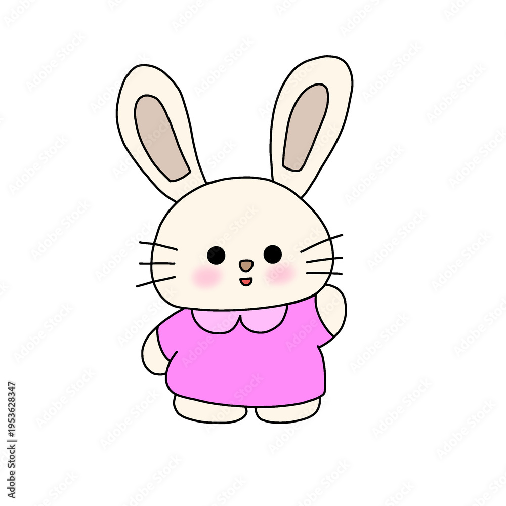 Fototapeta premium Pink rabbit 