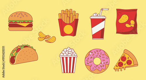 Fast Food Items on a Table 1.