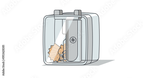 Hedgehog in a clear plastic box.