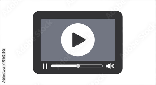 Play button on a screen 1.