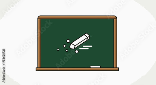 Chalk on a green blackboard surface.