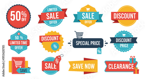 Collection of sale and discount labels 3.