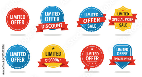 Limited Offer Sale Discount Labels.