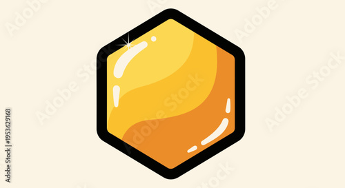 Honeycomb Cell Icon Graphic Design.