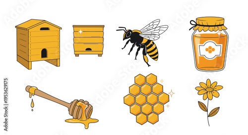 Honeycomb and bee related objects 2.