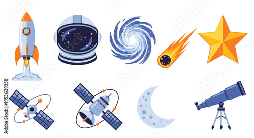 Space objects and astronomy equipment 10.