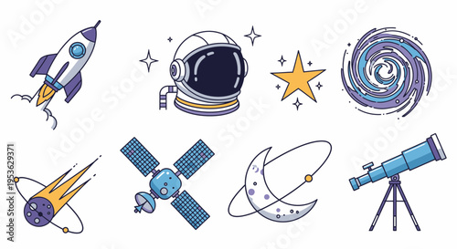 Space objects and astronomy equipment 41.