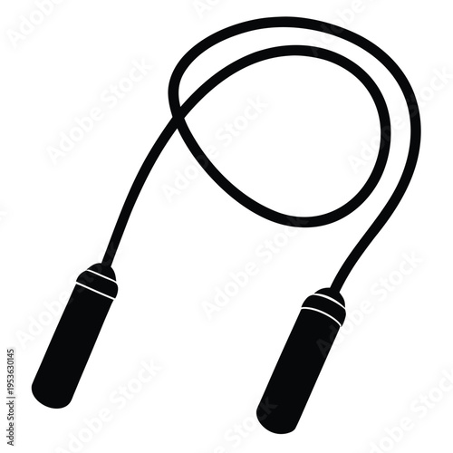 Jump rope on white background