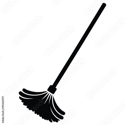 Mop cleaning on white background vector illustration