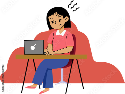 Working life as a freelancer mom, working at home setting, with laptop, online meeting, not to burn out