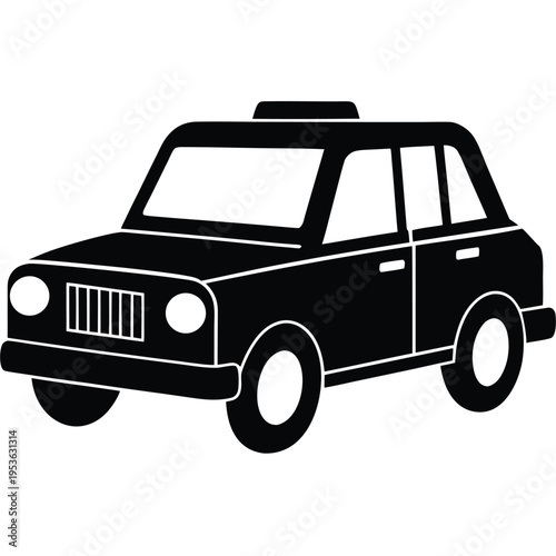 Ride sharing service on white background illustration