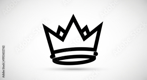 Hand-Drawn Crown Illustration - A Symbol of Royalty and Authority.