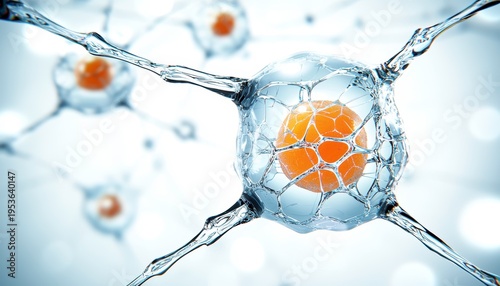 Abstract Cell Hydration and Molecular Structure in Science and Skincare