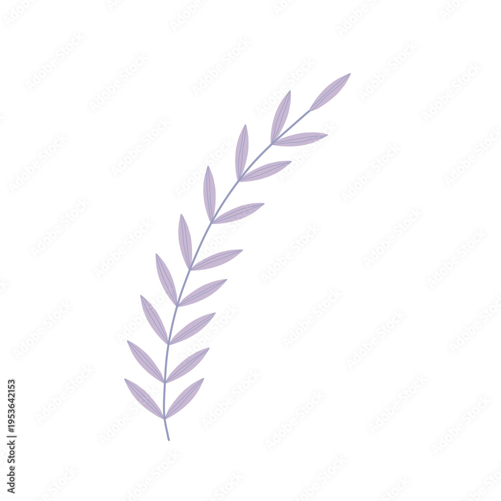Fototapeta premium Minimalist leaf illustration on transparent background, simple hand-drawn leaves illustration for decoration, ornament, and sticker