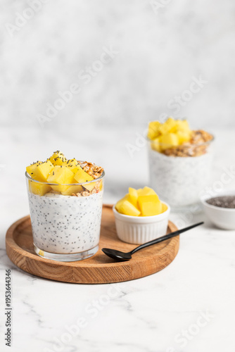 Wallpaper Mural Chia pudding with Mango in Glass Torontodigital.ca