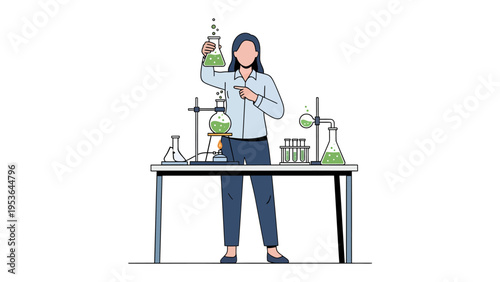 Scientist Experimenting in Laboratory: A focused scientist, surrounded by scientific instruments, conducts an experiment with precision, innovation, and unwavering curiosity.