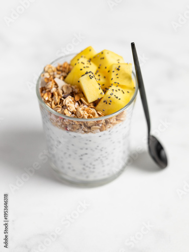 Wallpaper Mural Chia pudding with Mango in Glass Torontodigital.ca