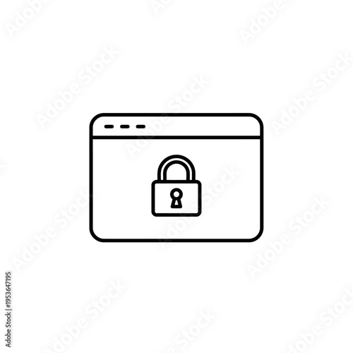 Secure Web Browser Window with Padlock Icon for Online Safety.