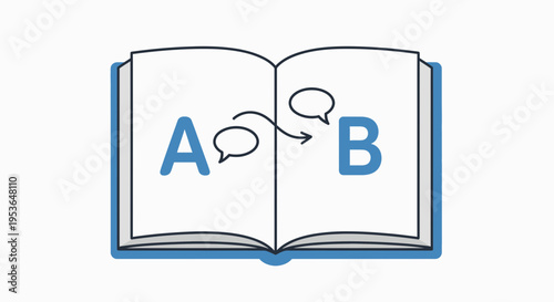 Open Book with Speech Bubbles.