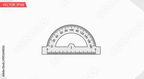 Protractor tool for measuring angles precisely.
