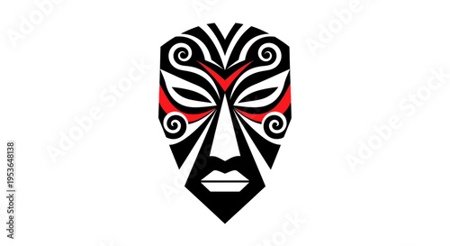 Maori Face Mask Design Pattern.