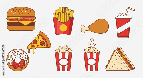 Variety of fast food items displayed 2.