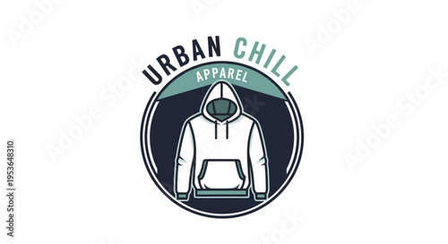 Urban style hoodie with kangaroo pocket.