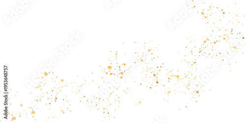 Scattered golden dust and small particles on a white background, subtle, delicate, abstract, light, bokeh, background, elegant, festive, celebration, holiday, new year, success, award, minimalist, cle