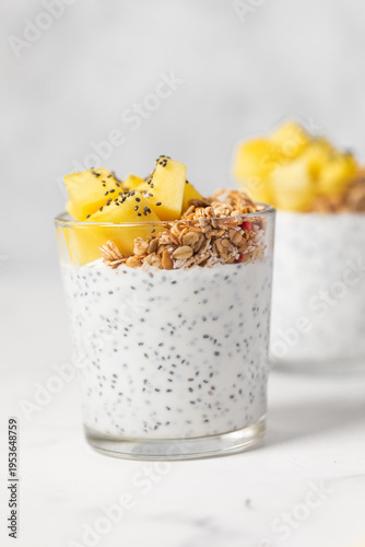 Wallpaper Mural Chia pudding with Mango in Glass Torontodigital.ca