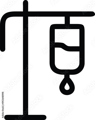IV Drip Bag Icon with Liquid Level IV drip intravenous