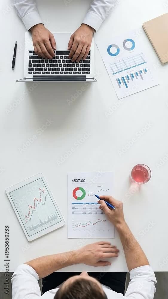 custom made wallpaper toronto digitalBusiness meeting with charts and graphs on table, collaboration and analysis