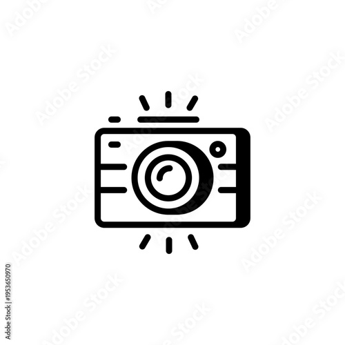 Camera icon. Photography and media concept vector.