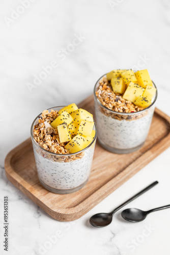 Wallpaper Mural Chia pudding with Mango in Glass Torontodigital.ca