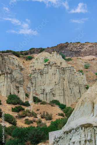 fairy chimneys, beautiful fairy chimneys and rock formations in the volcanic landscape
