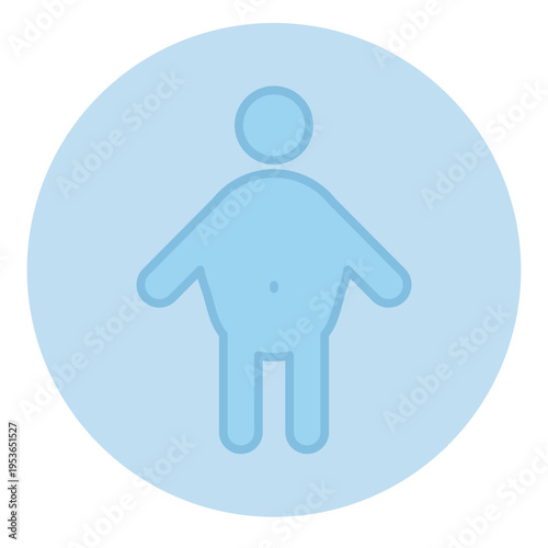 Obese Graphic Element Vector