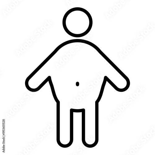 Obese Graphic Element Vector