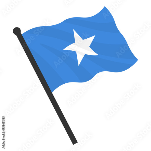 Somalia flag, official colors and proportion correctly. National Somalia flag