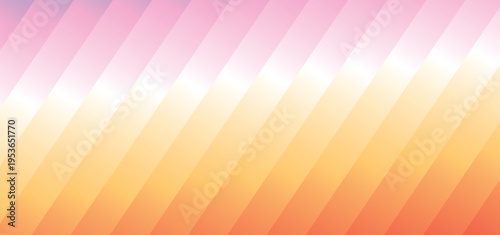 Abstract geometric background with diagonal purple and orange gradient stripes. Modern vibrant wallpaper with diagonal striped pattern